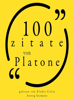 cover image of 100 Zitate von Platon